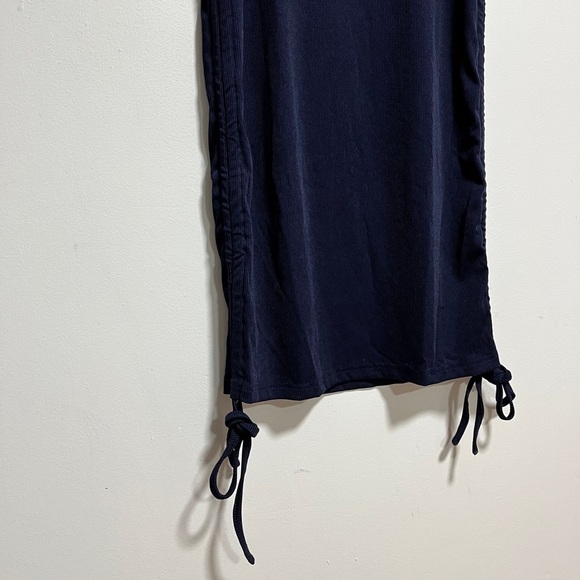 Shein Navy Ruched Midi T-Shirt Dress Size M - Picture 3 of 9